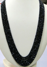 Blue Sapphire gemstones strands neckalce~350 ct Natural Blue sapphire faceted beads necklace