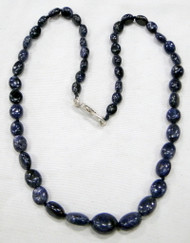 Blue Sapphire gemstone beads strand necklace 175 cts