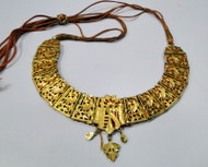 vintage 22 K solid gold cutwork choker necklace
