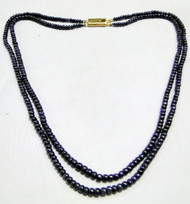 175 carat Blue Sapphire  gemstones beads 2 strands necklace