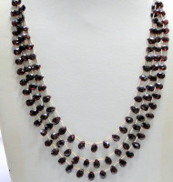 natural garnet drops beads gemstones strands necklace