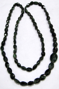 Emerald beads strand necklace natural gemstones tumbled jewelry-11465