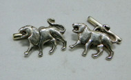 vintage silver cufflinks pair lion jewelry -11502