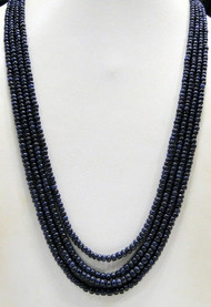Blue Sapphire Necklace,  loose bead strands 350 CTS jewelry  -11627