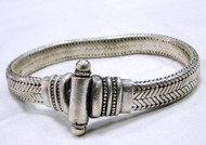Silver bracelet flat solid silver rope chain flexible bracelet cuff jewelry -11748