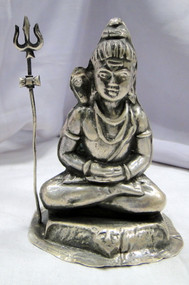Shiva statue Vintage 925 silver lord Shiva -11771