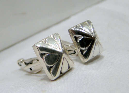silver cufflinks 925 sterling silver cufflinks pair-11801