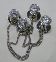Kurta buttons 925 sterling silver & Zircon set buttons set-11808