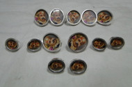 Buttons set of 13 pcs vintage style pure silver buttons