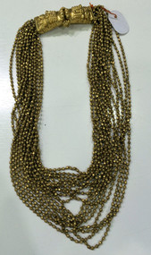 Gold chain Necklace 22K Vintage beads strands choker jewelry 494-057