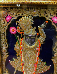 Lord Krishna handmade Gold vermeil Painting 4/2 feet