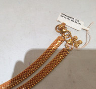 Gold Anklet 22K Handmade ankle bracelet chain pair fine jewelry 495-010