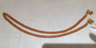 Gold Anklet 22K Handmade ankle bracelet chain pair fine jewelry 495-011