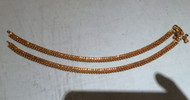 Gold Anklet 22K Handmade ankle bracelet chain pair fine jewelry 495-021