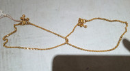 Gold Anklet 22K Handmade ankle bracelet chain pair fine jewelry 495-027