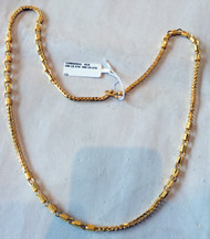 22K Gold handmade chain Necklace strand fine jewelry 497-107