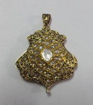 Gold & Diamond Pendant Necklace choker jewelry 11987
