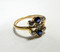 Georgian vintage antique 18k gold ring Diamond blue sapphire