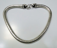 Silver Thick Rope Chain Necklace collar choker -1
