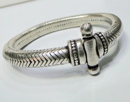 Silver Bracelet Half Round rope chain Cuff jewellery
