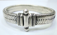 Solid Silver rope Chain Flat bracelet cuff jewelry