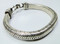 Solid Silver rope Chain Half round bracelet cuff jewelry
