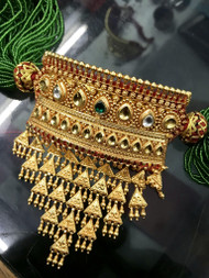 22k solid gold choker Necklace fine handmade jewelry 13032