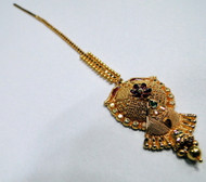 22K solid Gold Tikka Forehead piece jewelry 13051