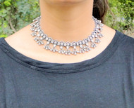 Ethnic Tribal Old Silver floral Choker Necklace