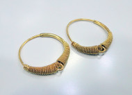 Vintage 14K Gold Large Hoop Earring pair Hallmarked Handmade fine Jewellery 13321