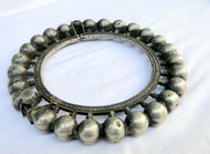 Ethnic Vintage Tribal Hippy Old Silver Balls Bangle Bracelet 13499