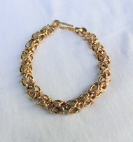 Vintage 18K Solid Gold Link Chain Bracelet Fine Jewelry 13509