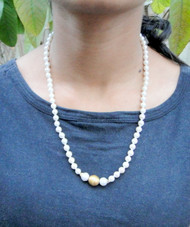 South sea Pearls and 22k Gold Bead Necklace strand