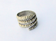 Vintage Sterling Silver Coil Ring, from Rajasthan, India, jewellery from Rajasthan, indian ring, ethnic ring 13624