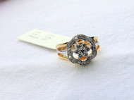 18K Solid Gold Marked Real Diamond wedding Engagement Ring Fine Gift Jewelry 574-208