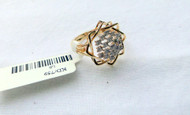 18K Solid Gold Marked Real Diamond wedding Engage/ment Ring Fine Gift Jewelry 574-255