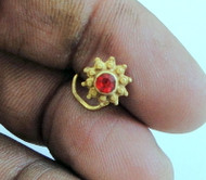 ANTIQUE ETHNIC TRIBAL OLD GOLD JEWELRY NOSE STUD NOSE RING DANCE