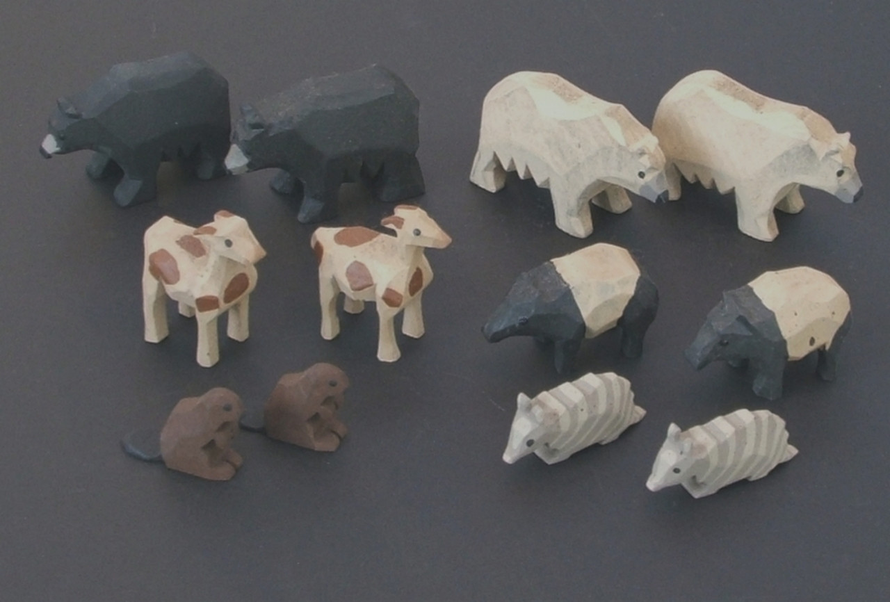 Wooden Animal Figurines - Bears - Endeavour Toys