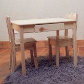 Little Colorado Table & Chairs Set in Natural Finish with Open Back Chairs