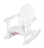 Little Colorado Child's Adirondack Rocking Chair - White with Red Personalization