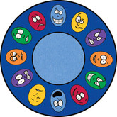 Learning Carpets Expressions Cut Pile Rug - Round