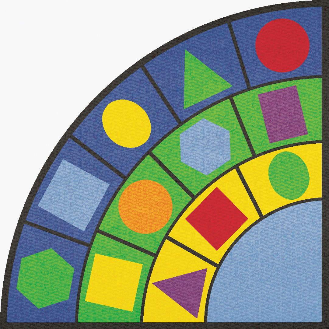 Learning Carpets Geometric Shapes Cut Pile Rug Wedge Endeavour Toys