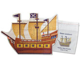 Maple Landmark Pirate Ship Shaped Jigsaw Puzzle, 12 Pieces