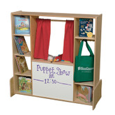 Puppet Theater, Play Store, Literacy Center with Side Shelving (WD990667F)