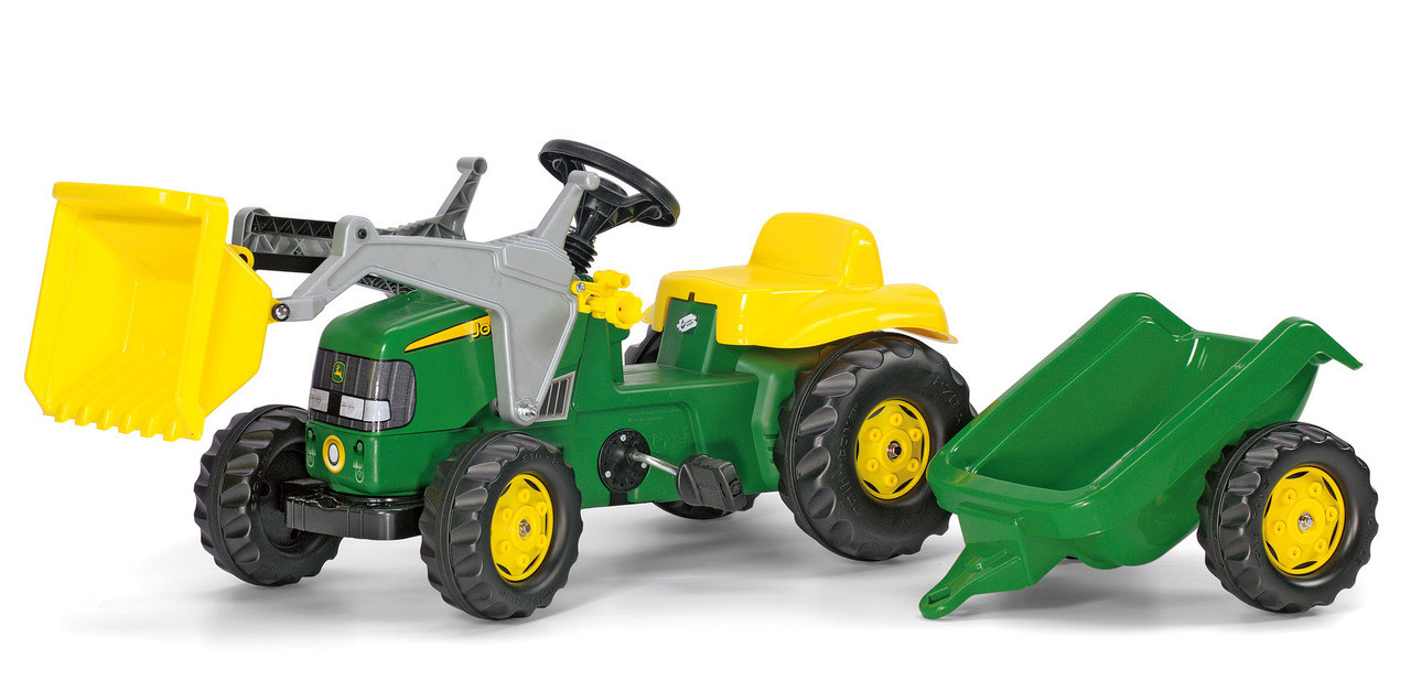 halen tiener Verknald John Deere Kid Pedal Tractor with Trailer - Endeavour Toys