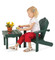 Little Colorado Child's Adirondack Chair and End Table - Green