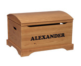 Little Colorado Captain's Chest Personalized Wooden Toy Box - Honey Oak