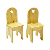 Little Colorado Kids Chair - Solid Back with Optional Heart or Star Cutout