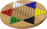 Printed Oak Chinese Checkers Game by Maple Landmark 50307