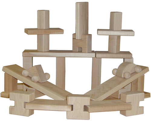Beka Wooden Blocks - 30 Piece Little Builder & Whimsie Set - Endeavour Toys